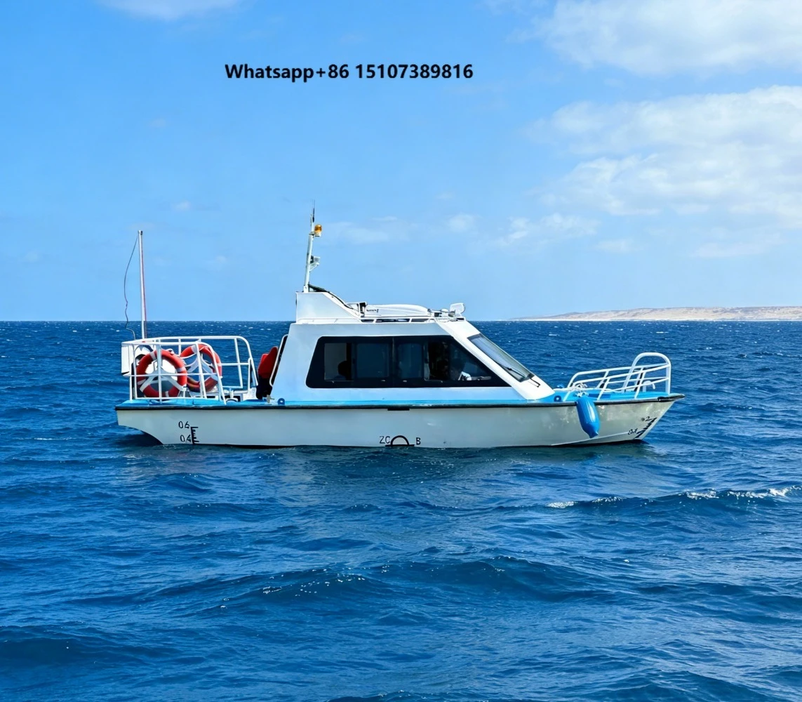 New Multifunctional Aluminum Passenger Transport Boat with Outboard Engine Coastal Fishing Small Yacht