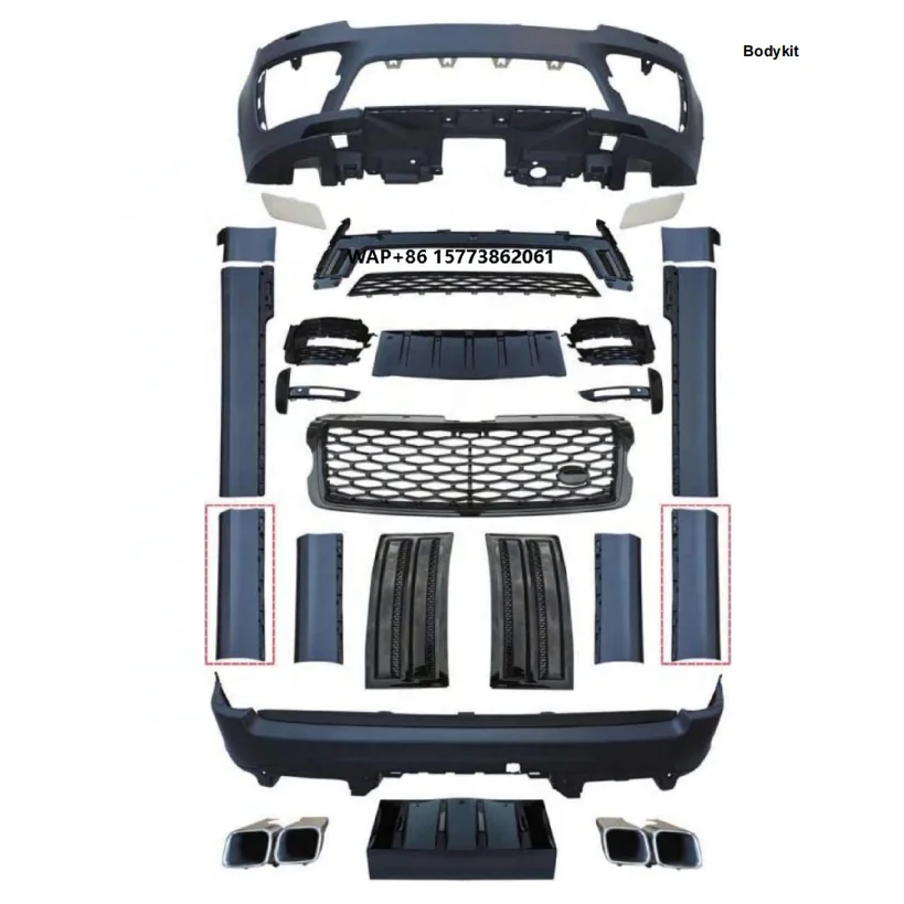

Car Modification Upgrade Body Kit for RR Vogue 13-17 Update to Svo Style Front Rear Bumper Side Skirt Grille