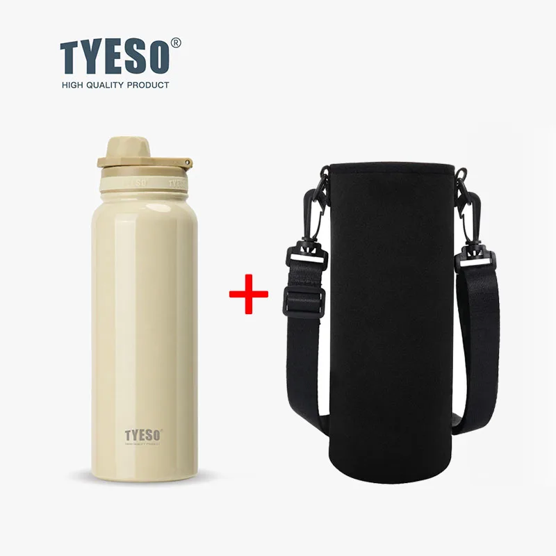TYESO Thermosfles Auto Geïsoleerde Fles Waterfles voor Buitensport Reizen Vacuümflessen RVS Thermokop
