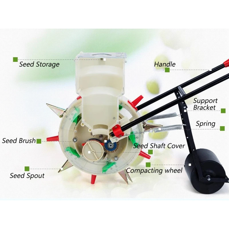 Ręcznie regulowane siewnik maszyny rolnicze do sadzenia precyzyjnego siewu orzeszków ziemnych i bawełny z soi kukurydzianej