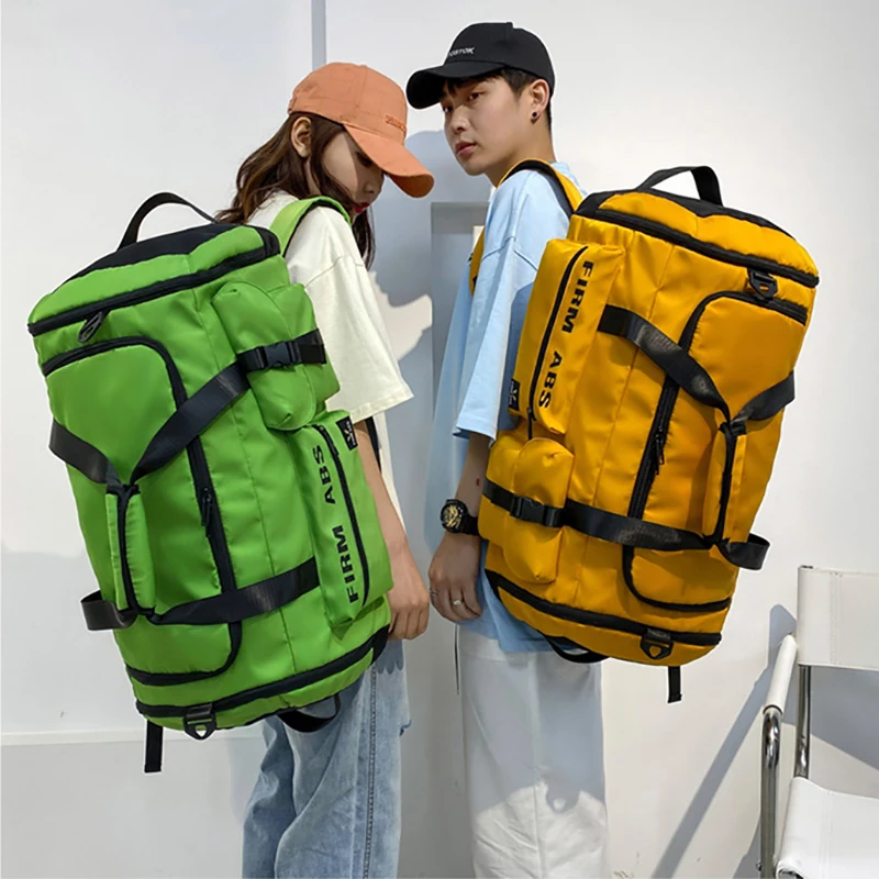 Large Capacity Backpack Handbag Women\'s Gym Fitness Travel Luggage Tote Big Shoulder Duffle Sports Shoes Bag For Men Suitcases