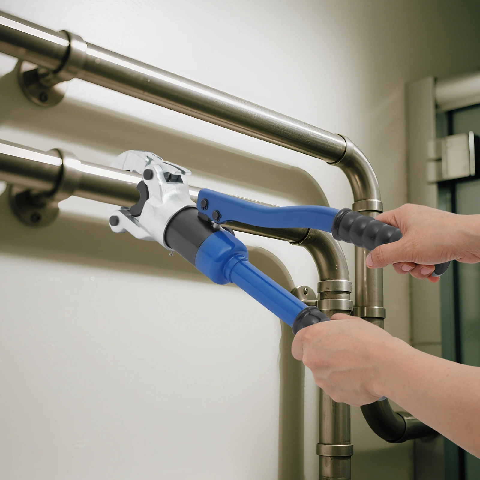 Professionelles Handgehaltenes Hydraulisches Crimpwerkzeug-Set aus 41Cr4 Stahl mit 180°-Zange ° Drehbarer Kopf zum Crimpen von Kupferrohren – Detail 2