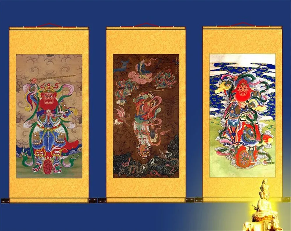 China Ancient Wang Lingguan Image Hanging Wall Scroll Picture Decoration Prints