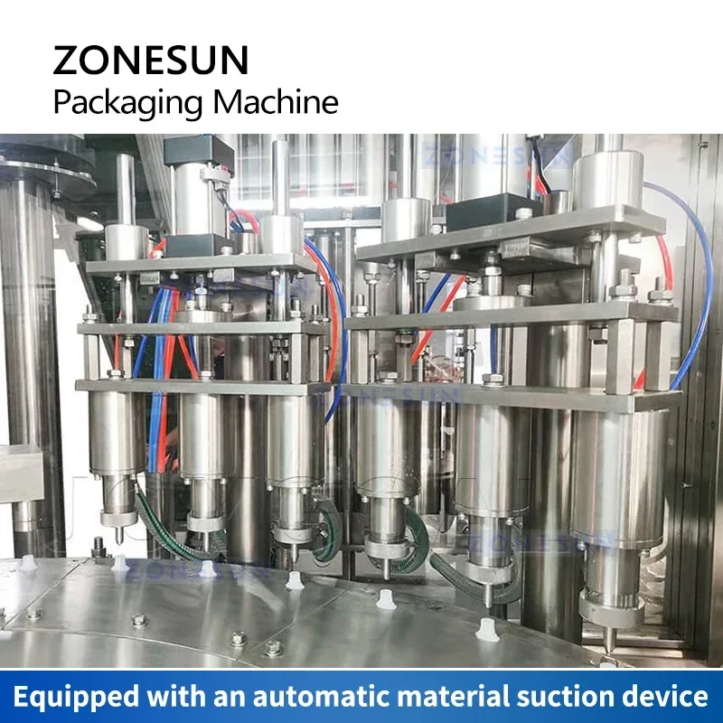 ZONESUN Macchina automatica per il riempimento e il tappatura delle buste con beccuccio Doypack Bag Attrezzatura per l'imballaggio di bevande gelatinose ZS-AFC6YL