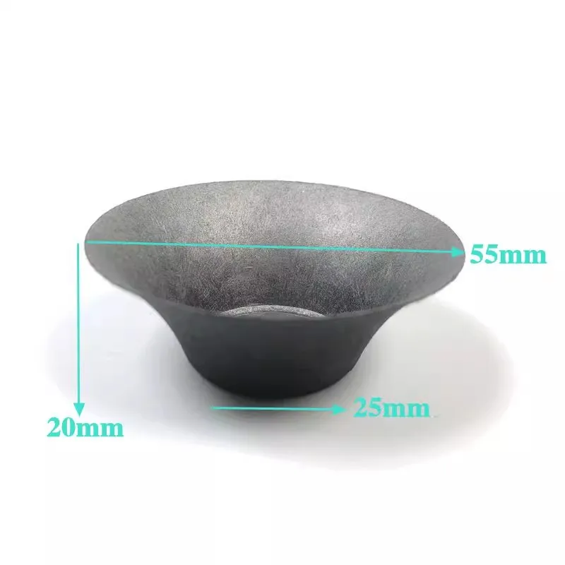 GHXAMP 2 Stück 55 mm schwarze becherförmige Basslautsprecher-Staubkappe für Full-Range-Lautsprecher – 55 mm x 25 mm