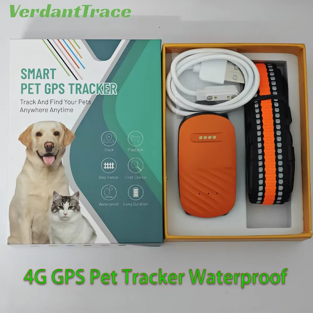 VerdantTrace Smart 4G мини GPS трекер собаки домашнее животное водонепроницаемый пульт дистанционного управления местоположение анти-потеря трекер в реальном времени аксессуары для кошек