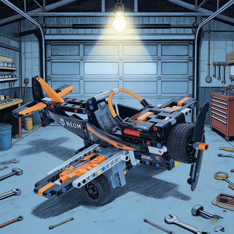 

338 шт. MOC Push Ahead самолет техническая модель строительные блоки рождественские подарки архитектура творческая идея игрушка образование детский кирпич