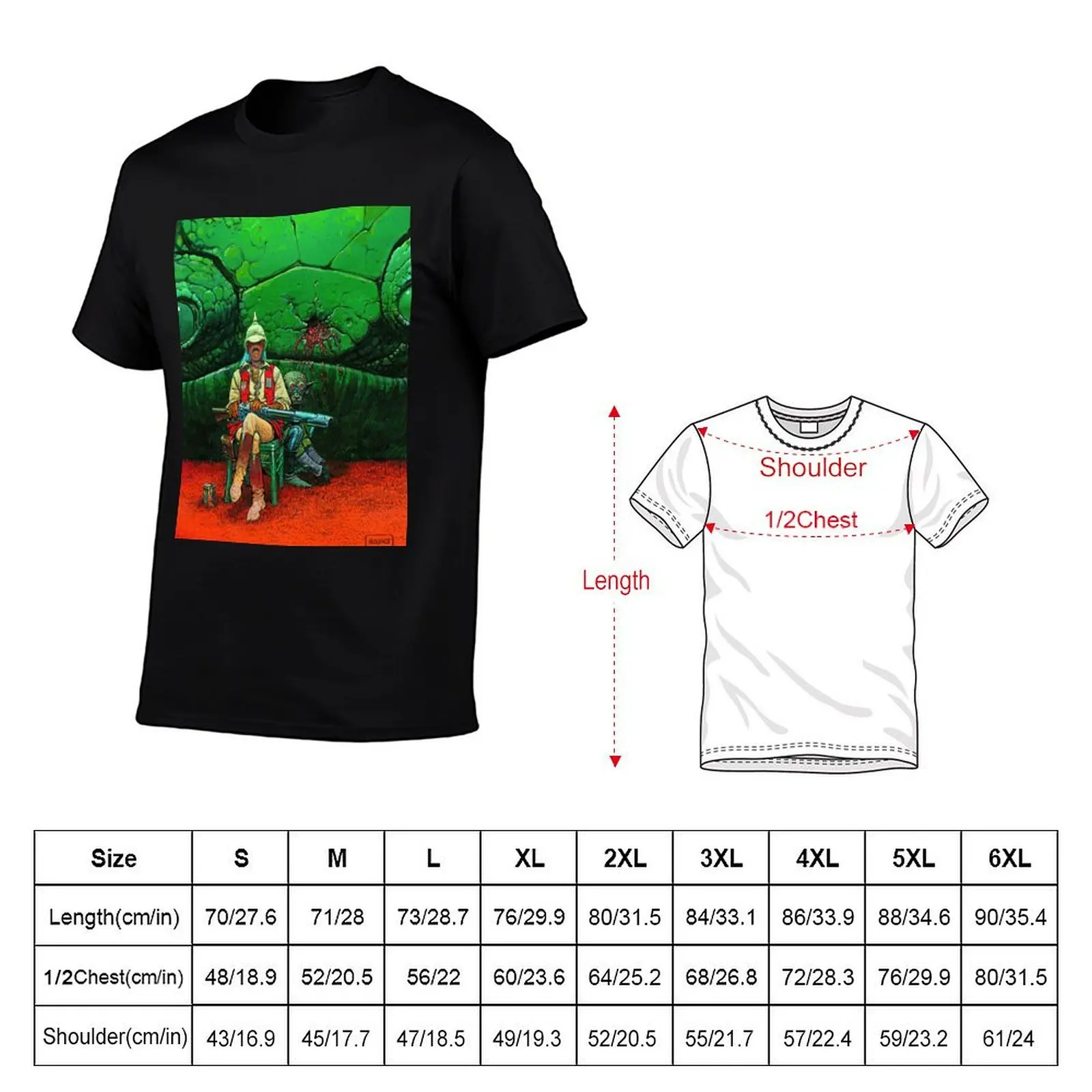 Moebius The Fatal Major T-Shirt Urban Style Print T-Shirt