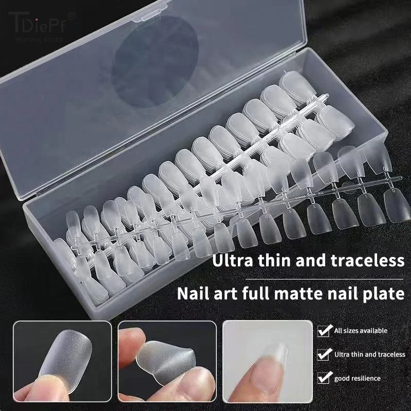 

240Pcs Full Cover Press On Nail Tips Stiletto Almond Square Coffin French False Fake Soak Off Gel Nail Extension Tips Capsule