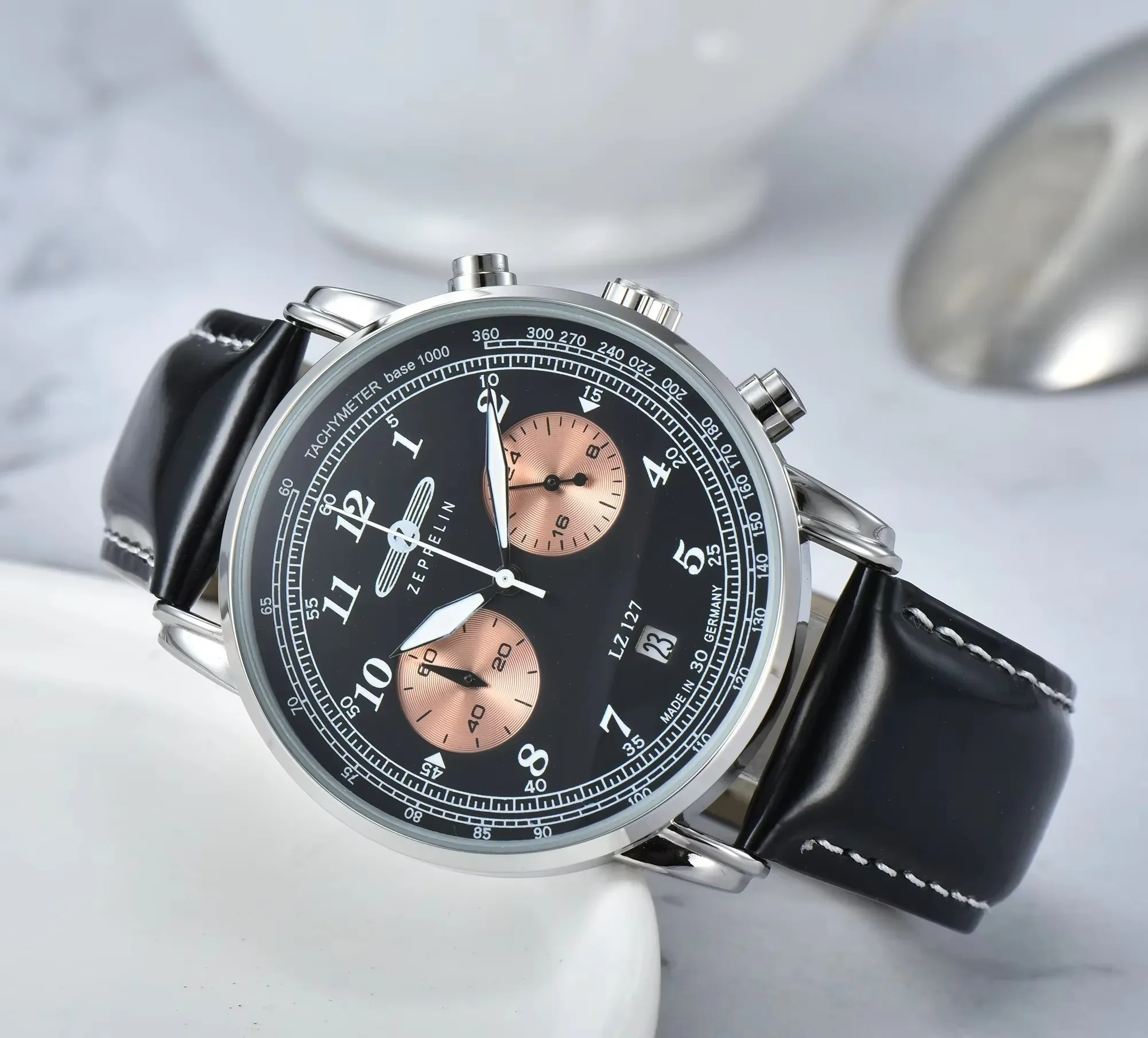 Fashion  Zeppelin Hindenburg Series  Machine Men's Retro Business Leisure Men's Watch Fashion Watch 2 case Colors