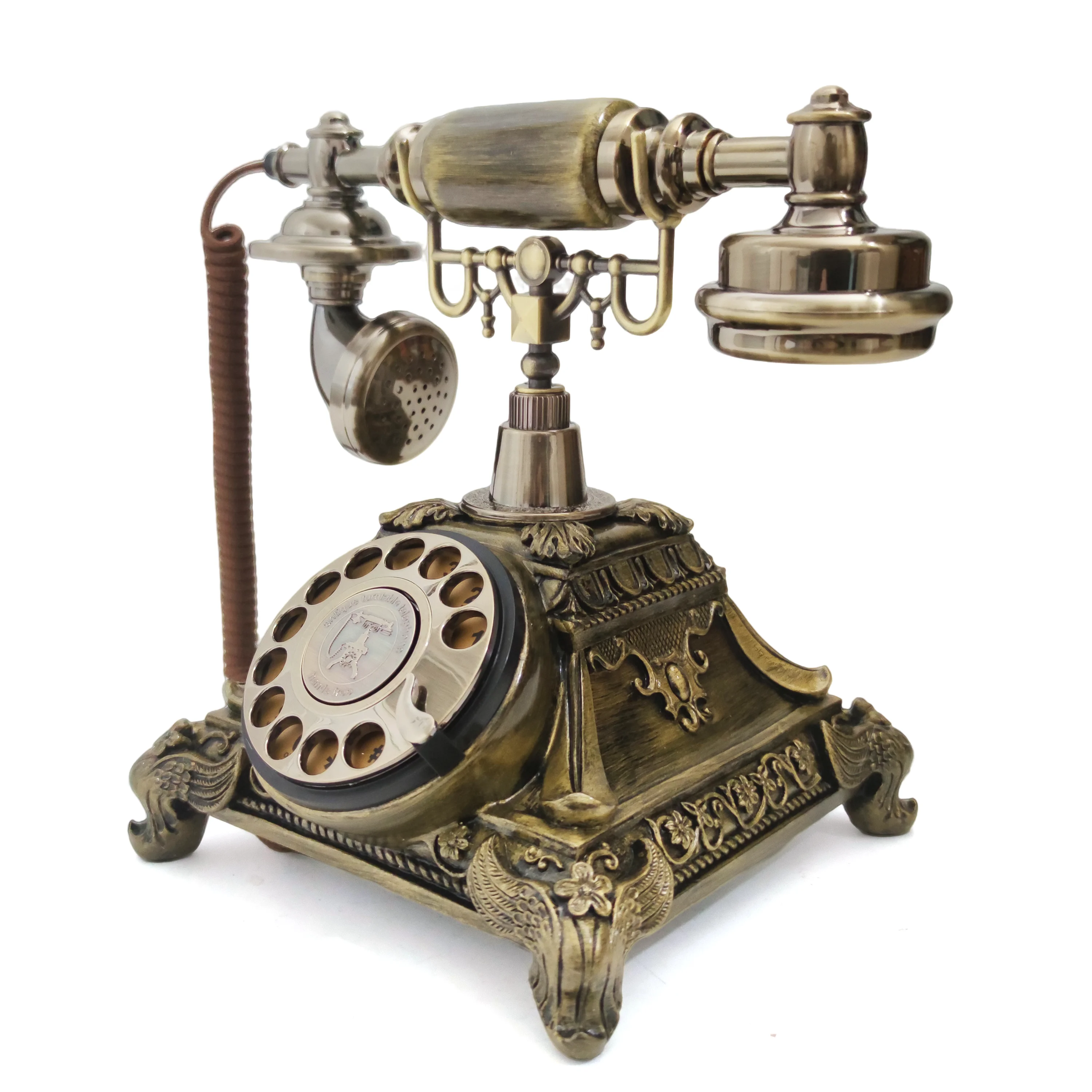Audio-Gästebuch-Telefon im Retro-Rotary-Stil, Audio-Nachrichten-Gästebuch-Telefon, Sprachaufnahmegerät, Vintage-Telefon für Hochzeitsfeier – Detail 3