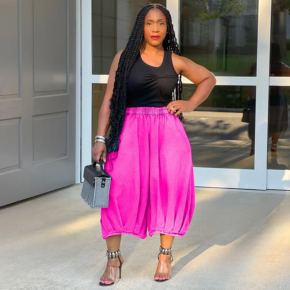 

Джинсовые широкие брюки, женские винтажные брюки длиной до икры с эластичной резинкой на талии, потертые рваные 2021, уличная одежда, мешковатые прямые джинсы