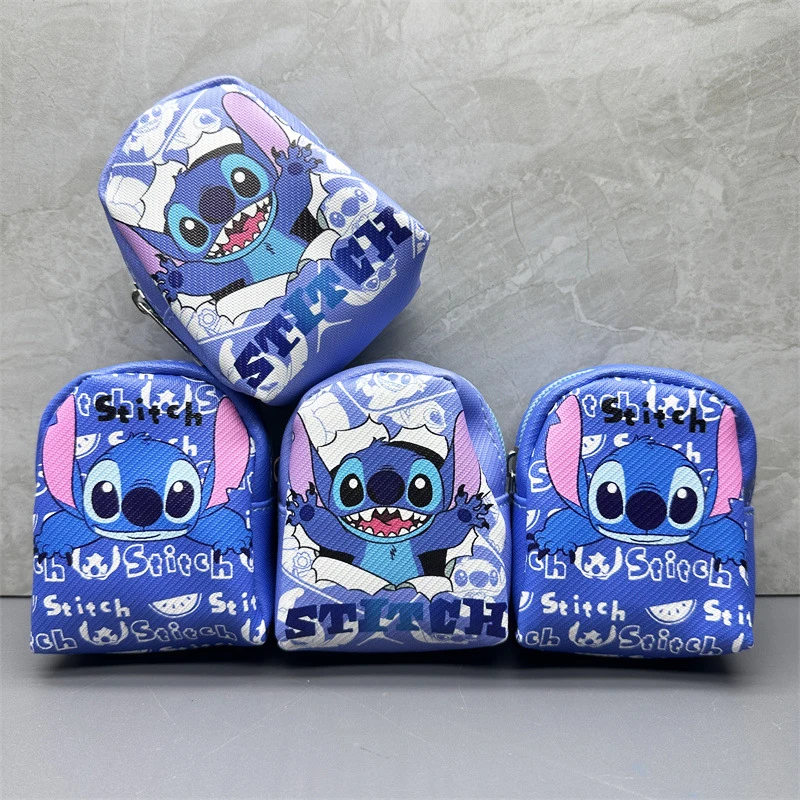 12 pcs/lot Kawaii Disney Stitch Schoolbag Shap Pencil Case Cute Pencil Box Coin Purse Stationery Pen Bag School Supplies