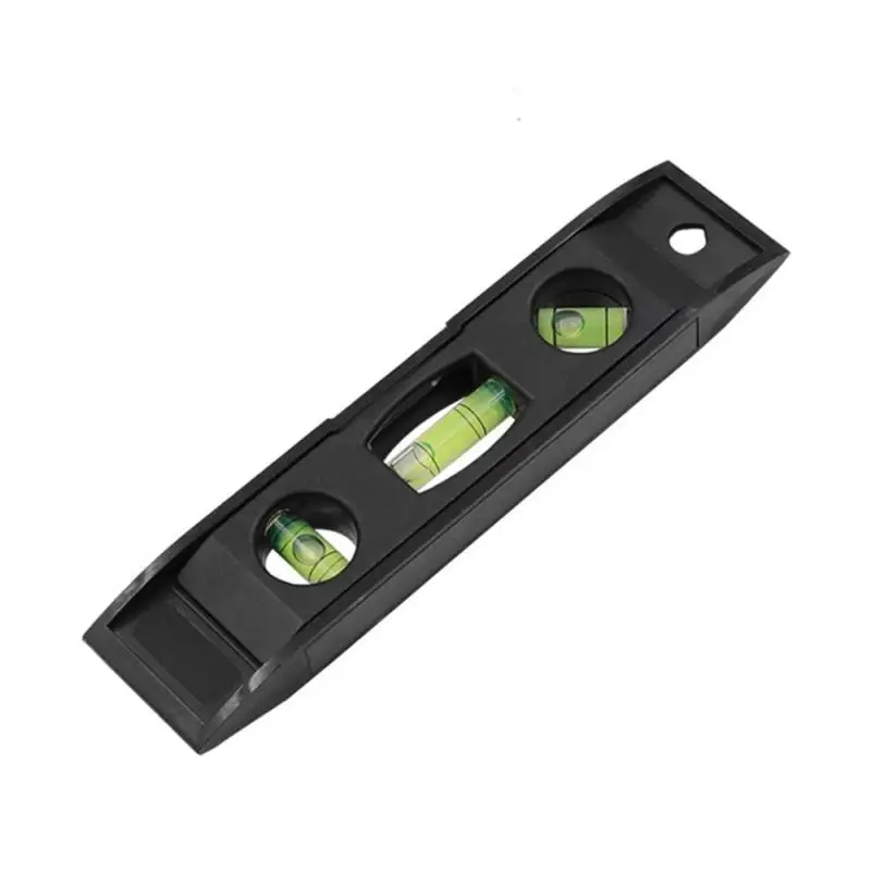 Horizontal Ruler 3 Bubble Spirit Level Magnetic ABS Shell Mini Pocket Portable Spirit Level Tool Measure Tool Machinery Leveller