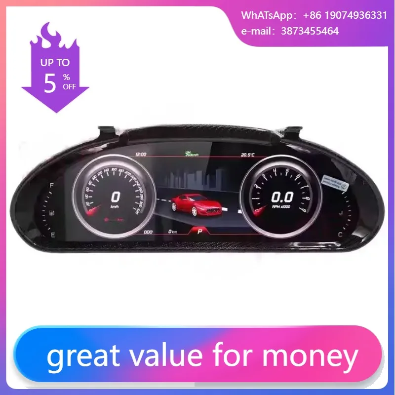 

Car Auto Meter Speedometer LCD Display For Maserati Quattroporte 2004-2012 Digital Cluster For GranTurismo GT 2007-2017