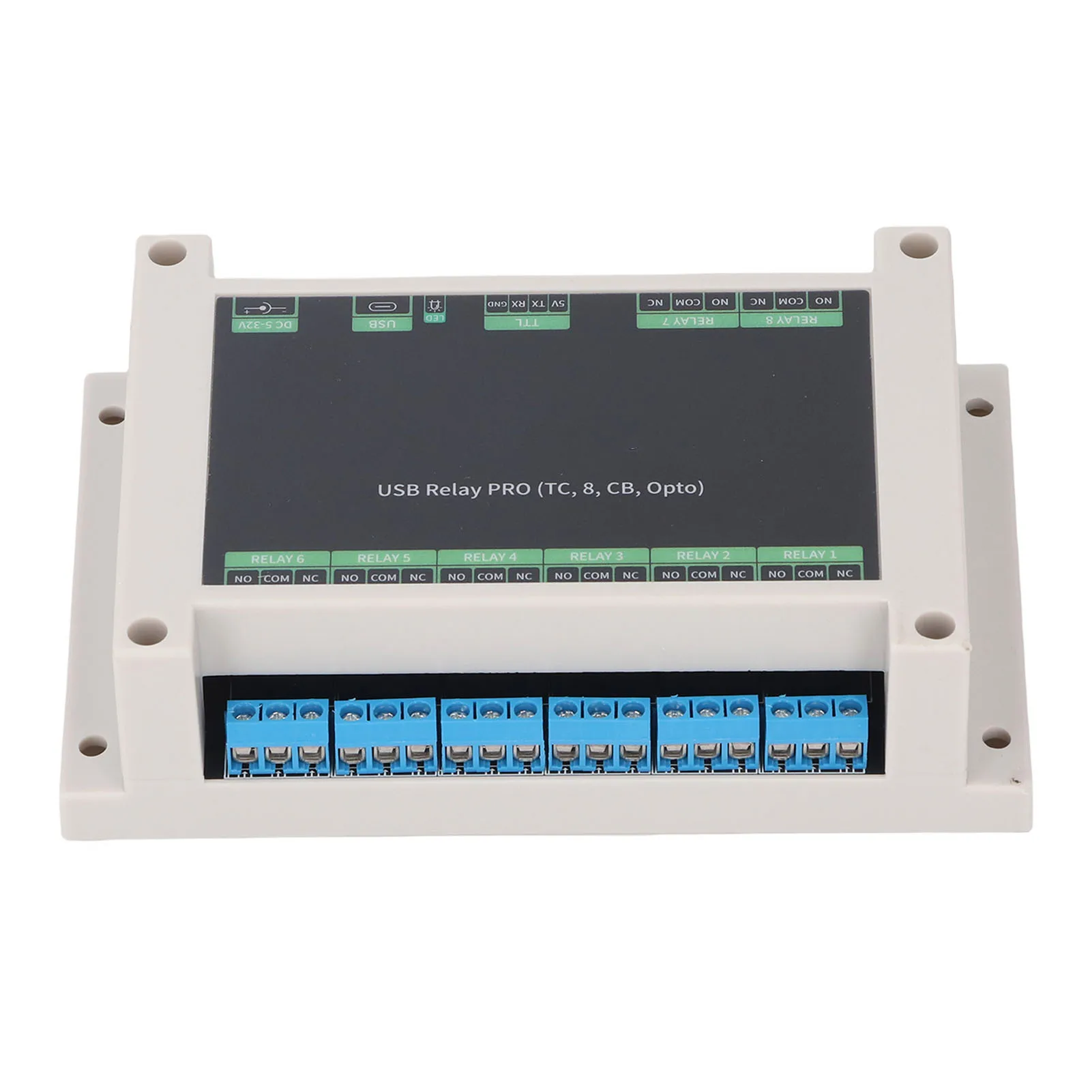 USB リレー工業用グレードのフォトカプラ絶縁 12Mbps 転送速度 USB TTL 制御 8 チャンネルリレーモジュール