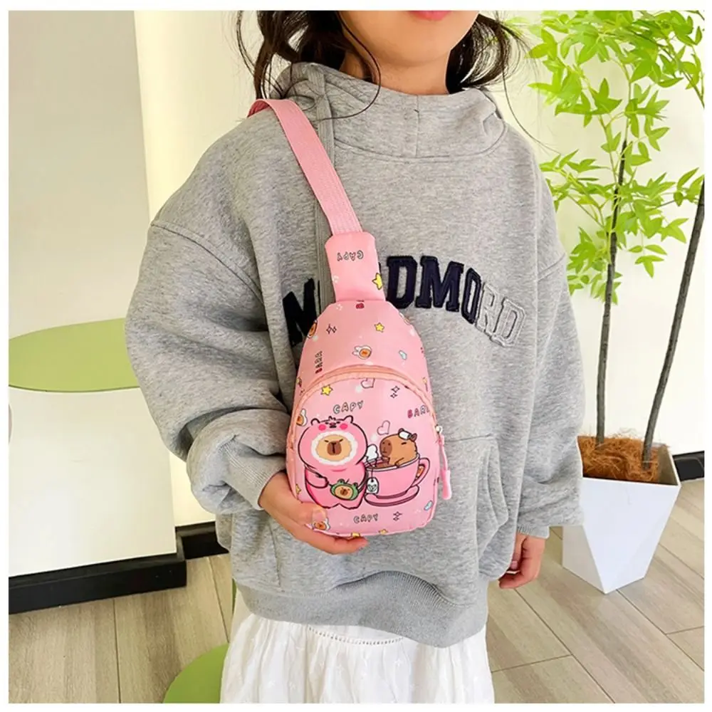 Tas Selempang Capybara Baru Bahan Nilon Ringan Tas Selempang Kartun Hewan Untuk Anak-Anak