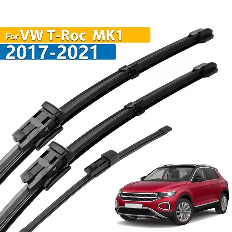 

Wiper LHD Front & Rear Wiper Blades Set For VW T-Roc 2017 - 2021 Windshield Windscreen Window Rain Brushes 26"+20"+13"