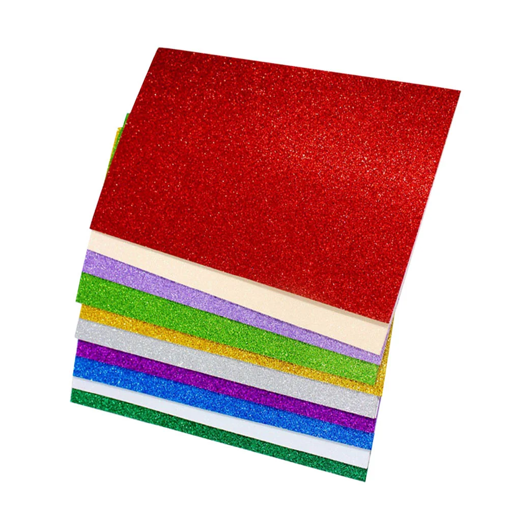 

10PCS Sheets Self-adhesive Sheets Covered by Glittering for DIY Craft craft sheets foam sheets