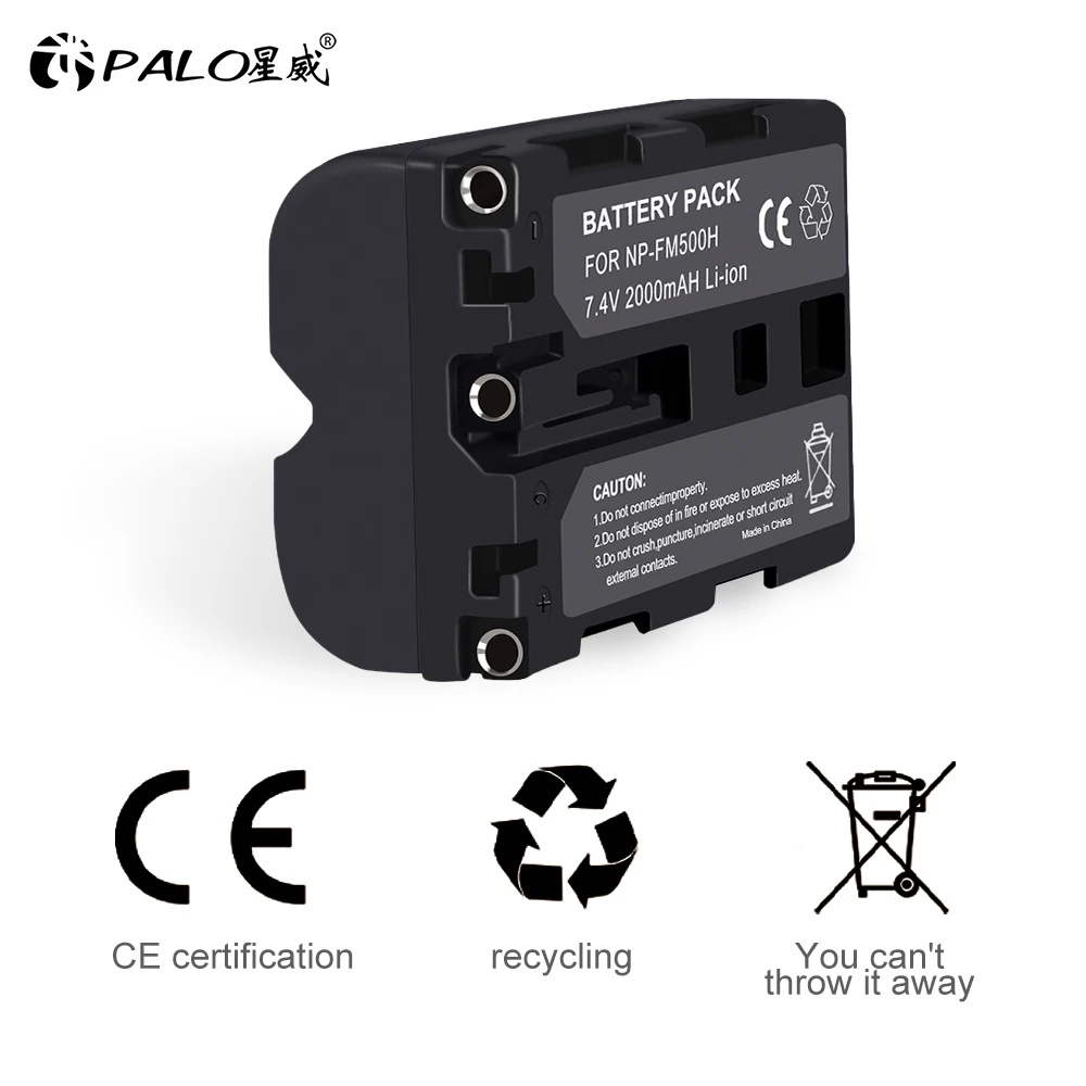 PALO NP-FM500H NP FM500H NPFM500H Battery + LCD Dual USB Charger For Sony A57 A58 A65 A77 A99 A550 A560 A580 L50 SLT-A68 ILA77