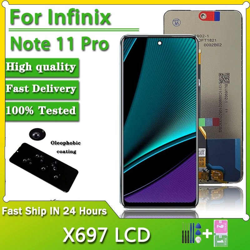 

6.95" New LCD For Infinix Note 11 Pro X697 LCD Screen Touch Panel Digitizer For Infinix Note11 Pro LCD Display