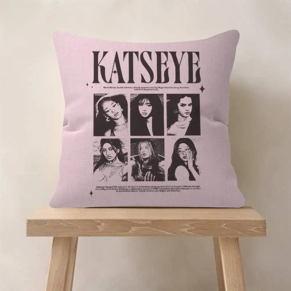 Immagine 6: Fodera per cuscino Kpop Hot Girl K-KATSEYE per camera da letto e divano del soggiorno, fodera decorativa per cuscino