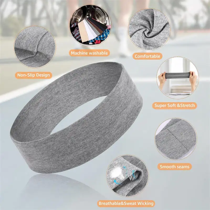 7PCS Elastic Sports Headbands For Women Stretchy Candy-Colored Hairbands Fashion Sweatbands For Fitness Yoga Running Cycling - Image 3