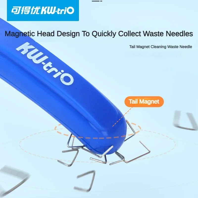 KW-TRIO แบบพกพา Magnetic Staple Remover Push สไตล์ความพยายามน้อย Staples เครื่องมือกําจัดสําหรับ Home Office เครื่องเขียนโรงเรียน