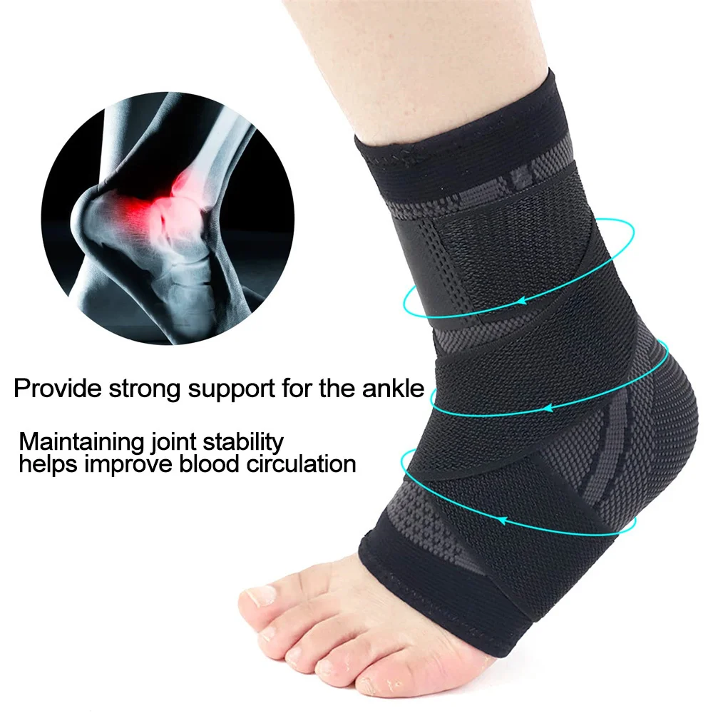 Sports Ankle Support Protective Strap Adjustable Strong Compression Anti Twist Fitness Professional Foot Protection Strap