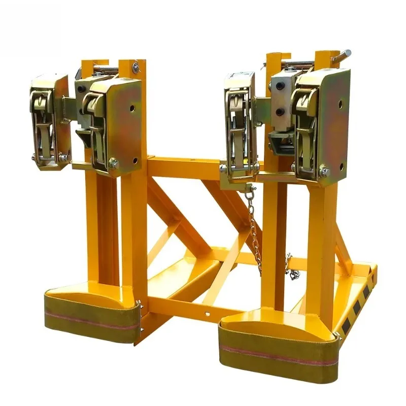 Two Drum Lifting Clamp for Forklift Attachment Iron Or Plastic Drums Compatible with Handlers