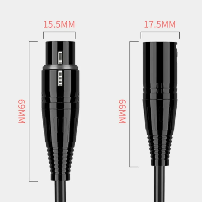 3Pin XLR Cable Male to Female Canon Plug Audio Cable Shielded 1PC For Mixer Microphone Amplifier 0.5m 1m 1.8m 3m 5m 10m