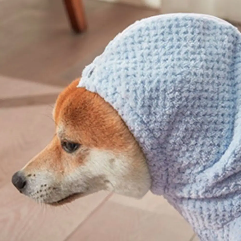 Practical Absorbent Pet Bathing Clothes Full-Coverage Quick-Dry Dog Drying Coat Soft Thickened Pet Bathrobe Winter