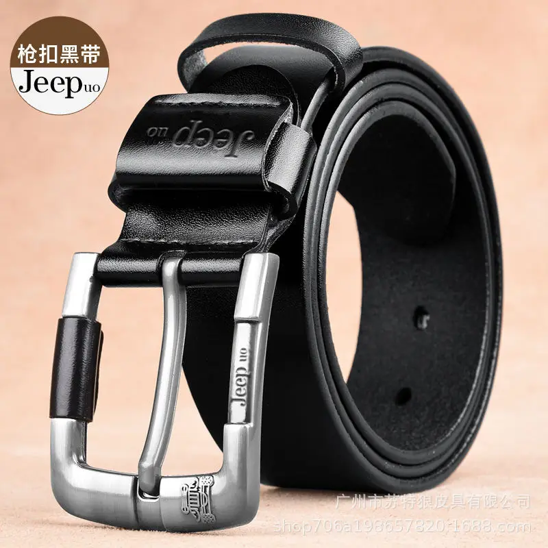 

Summer Winter Wide Belt Male Brown Wrap Buckle Versatile Single Loop Spot Jeans Belt Belt