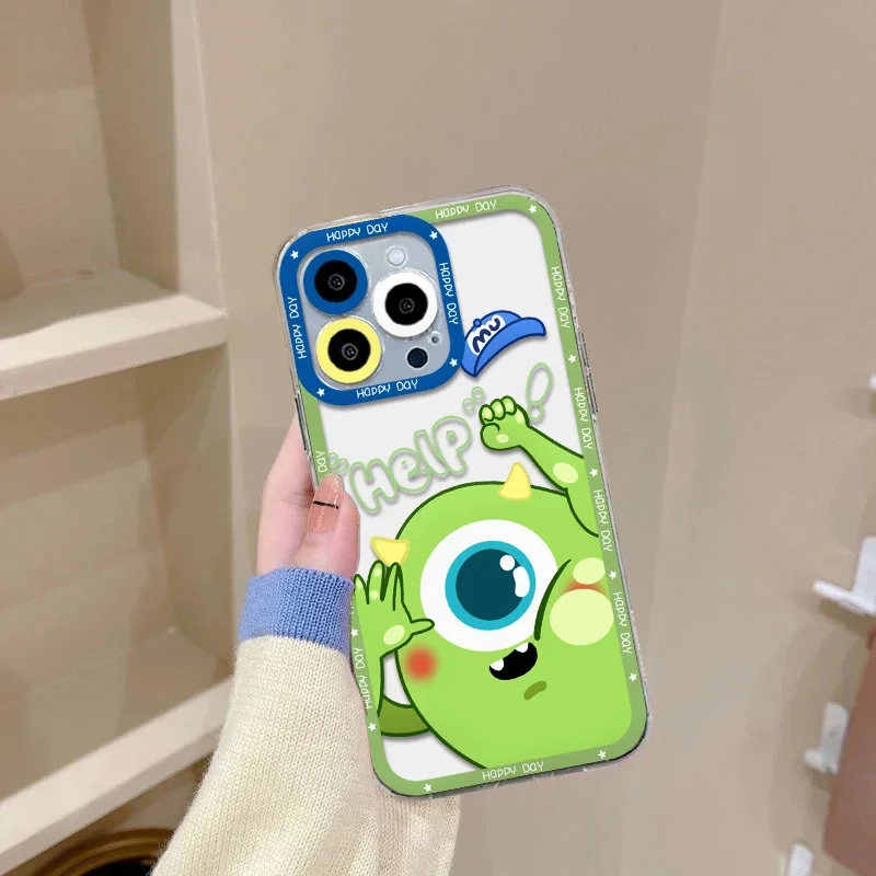 M-monsters Inc Phone Case For iPhone 15 14 13 12 Mini 11 Pro Max X XR XS 6 7 8 SE20 Plus Soft Silicone Transparent Cover