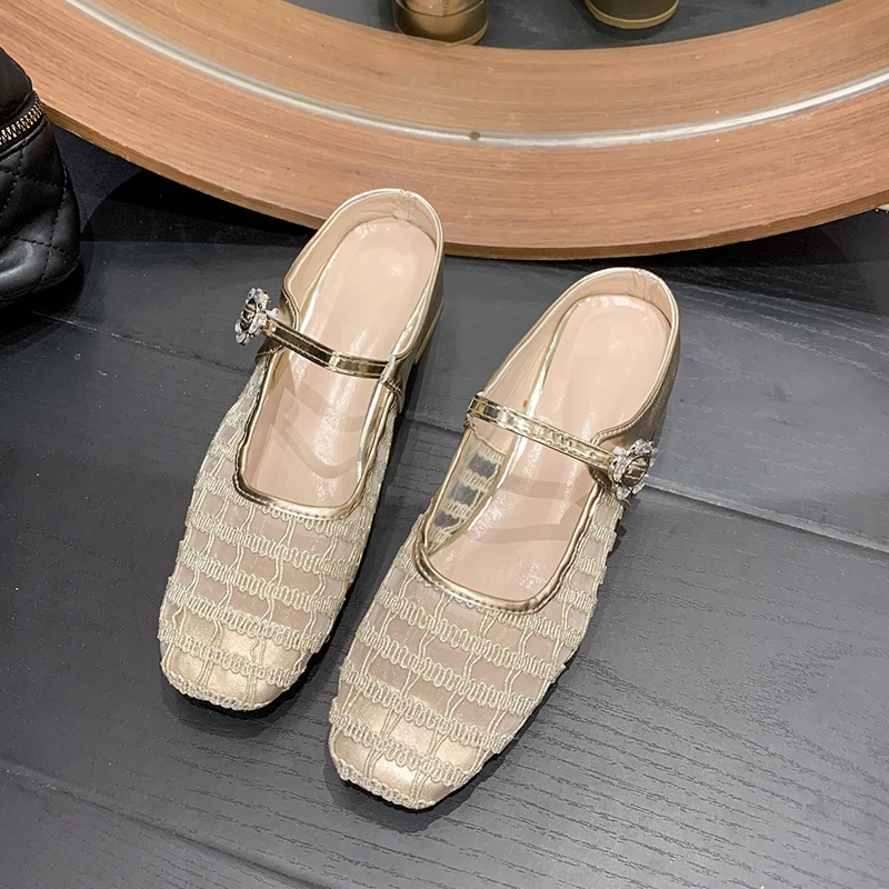 باوتو شبه سحب الخريف جديد ساحة تو الفم الضحلة شبكة تنفس شريط واحد عدم الانزلاق مقاومة للاهتراء كتلة كعب النعال