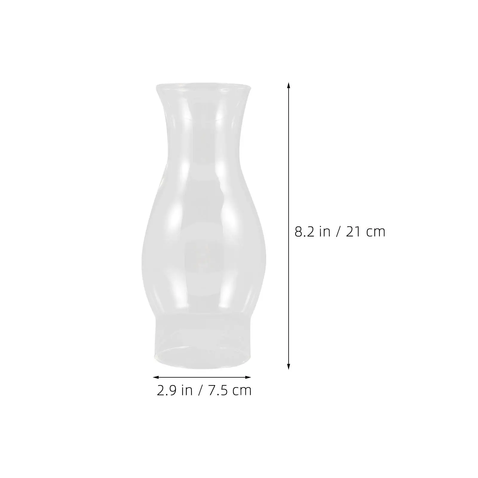 2Pcs Clear Glass Oil Lamp Chimney Replacement Vintage Lamp Shade Cover Fourclaw Stable Base for Lantern Home Camping
