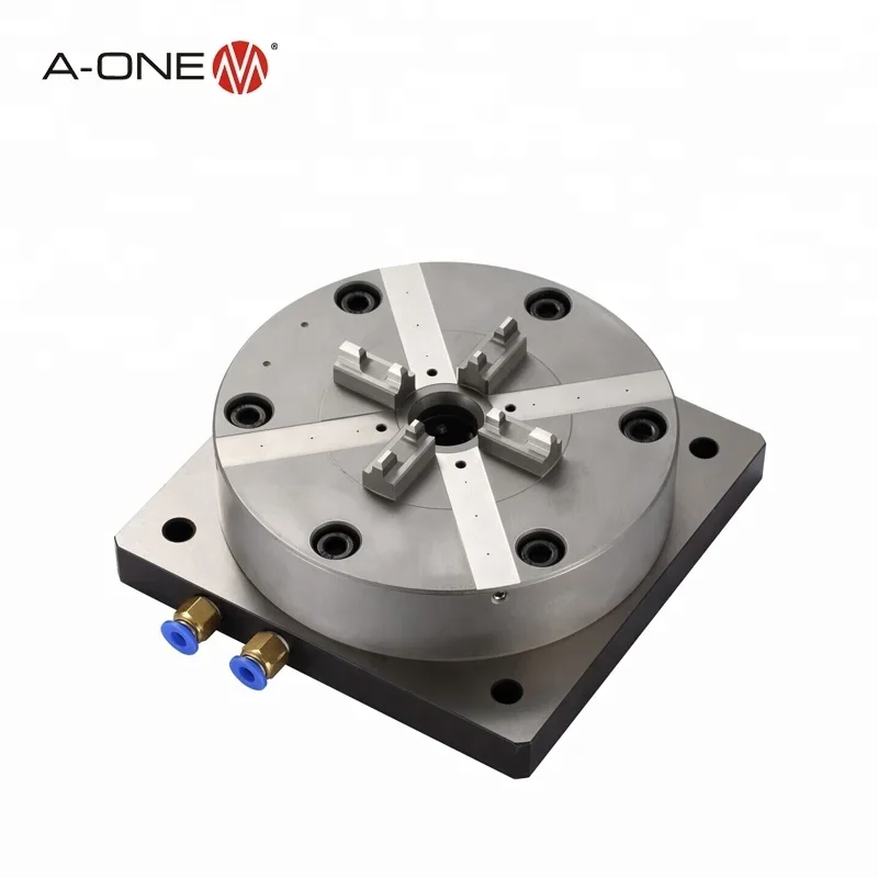 A-ONE Pneumatic operated mechanical locking with plate 0.002 mm Power chuck 150 for CNC 4 axis processing 3A-100050