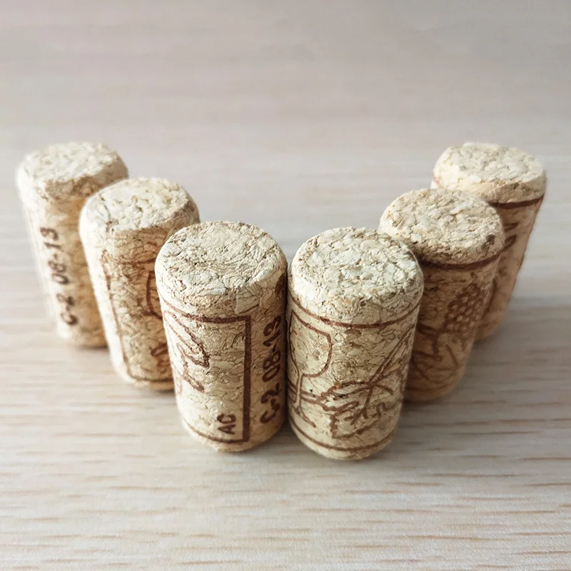 6pcs/set Wood Corks Straight Wine Bottle Stopper Corks Wine Stoppers Bottle Plug Bar Tools Wine Cork Wooden Sealing Caps