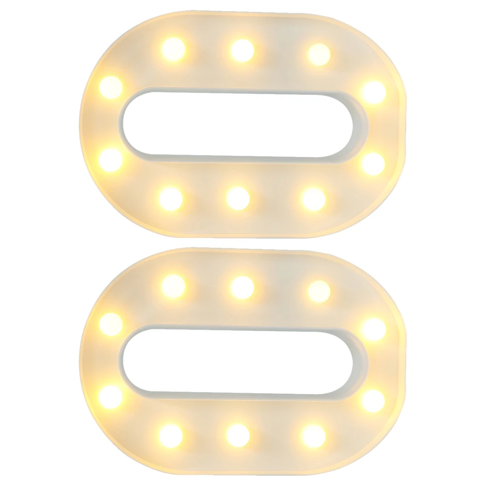 

2pcs Led Letter Light Number Sign Lamp Glowing 3D Night Light Decorative Home Bedroom Wedding Party Festival Lighting