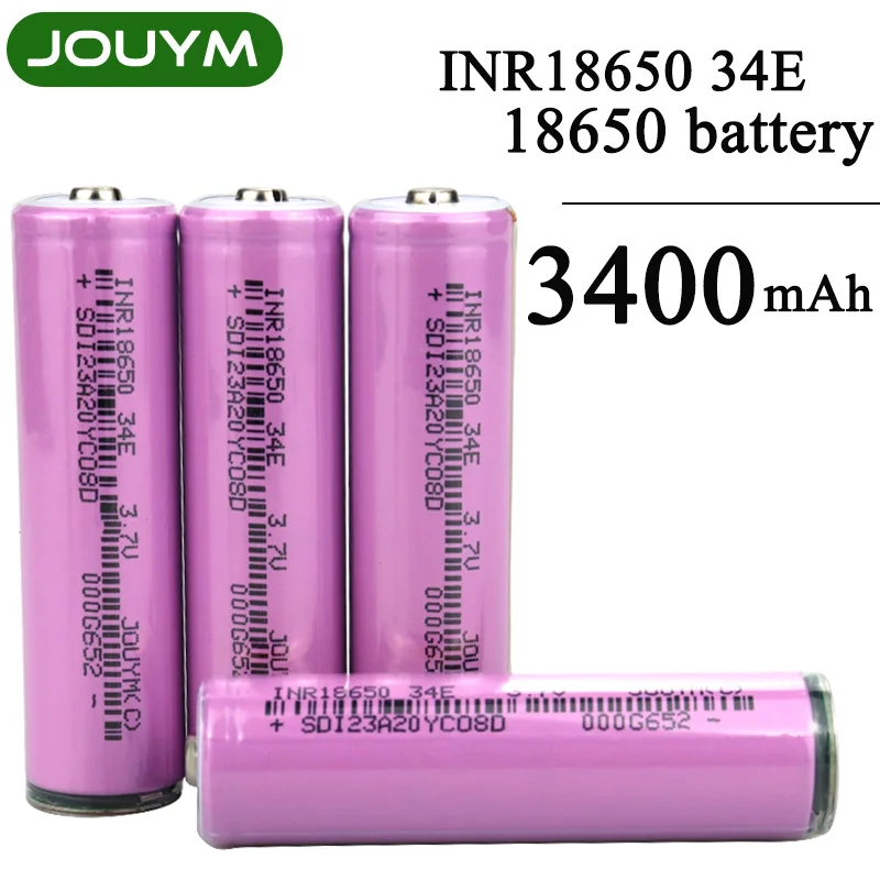 

JOUYM 3400mAh 18650 High Current Battery Lithium-ion Batteries 3.7V Cell for Screwdriver