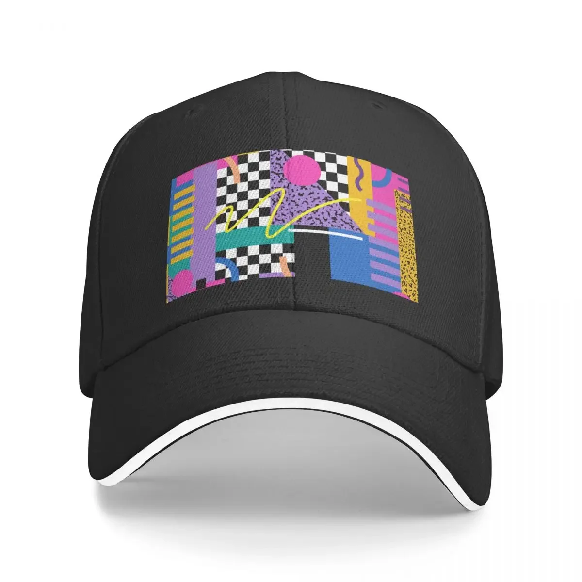 

Memphis Pattern 34 - Retro 90s / 80s Baseball Cap Snap Back Hat Trucker Cap Horse Hat Men Caps Women's