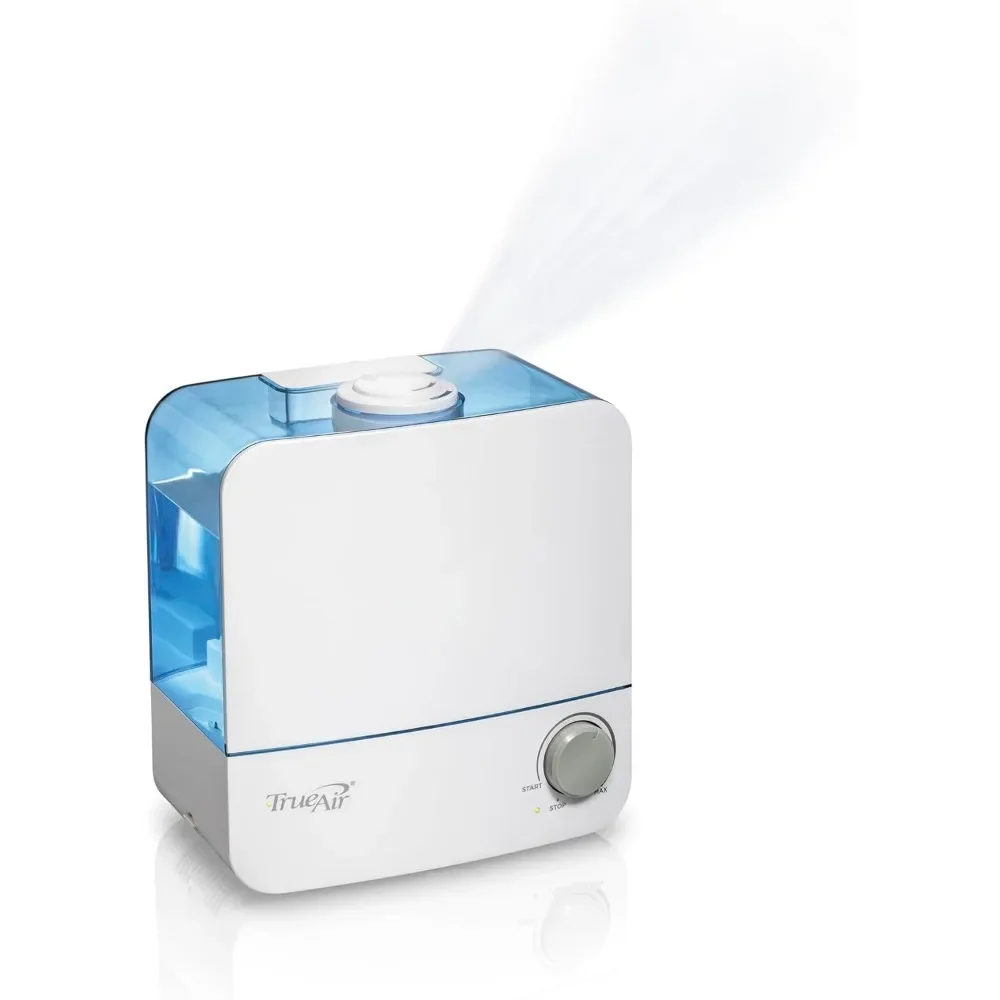 Cool Mist Humidifiers for Bedroom Large Room, 5.5L, Whisper Quiet, Rotating Nozzle, Auto-Shutoff, Filter-Free, White (04700)