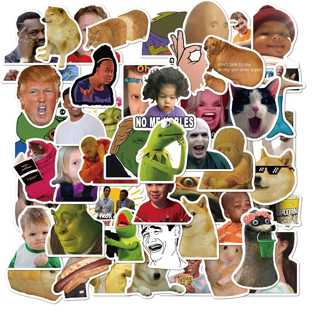 50pcs/Bag,Funny memes Pack Stickers,Waterproof,Be Suitable for Skateboard DlY Luggage LaptopPhone Creative Stationery Toys image 5