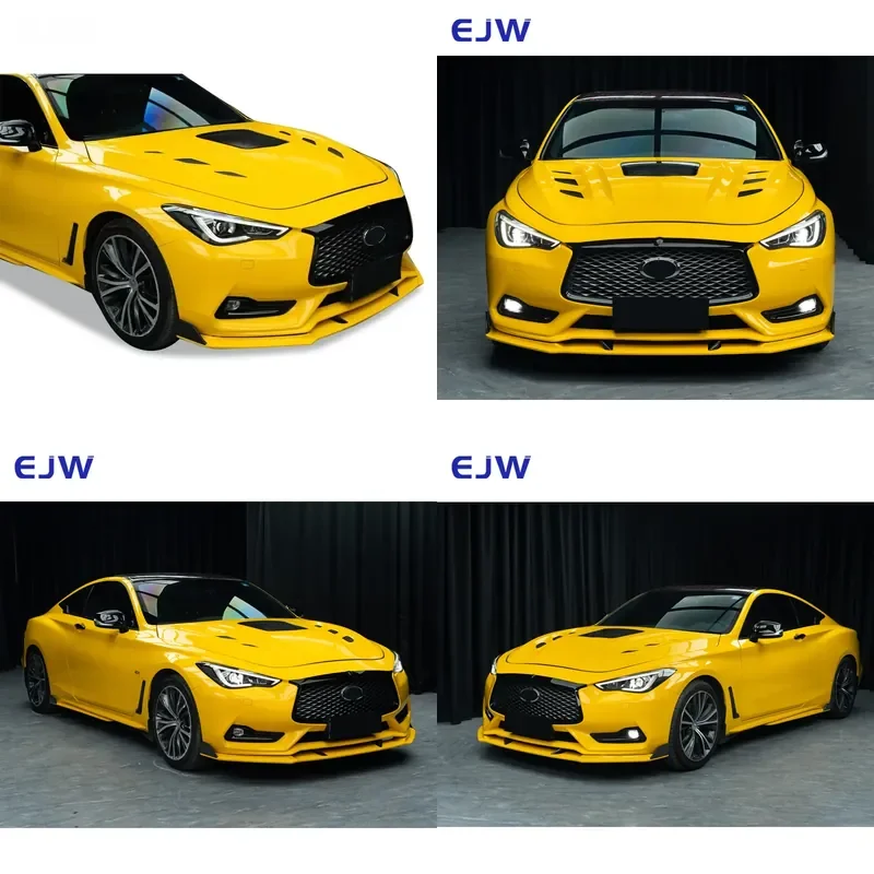 High Quality Carbon Fiber Front Bumper Lip Edge for 2016+ Infiniti Q60