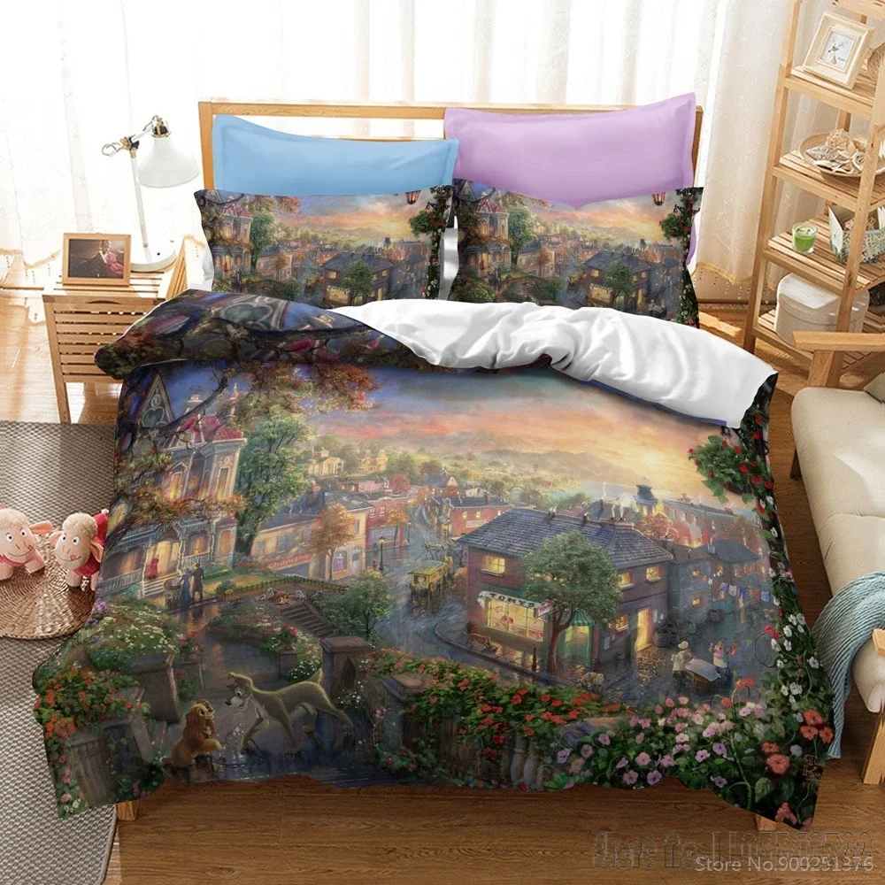 Snow White Princess & Prince Duvet Cover Set HD Comforter Cover Bedclothes for Kids Bedding Sets Bedroom Decor