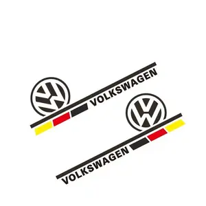 Reflektierende Abziehbilder des Auto Rückspiegels, wasserdichtes Klebstoff für Volkswagen Golf 4, 5, 6, 7, 8, Passat, Tiguan, Betle, Jetta, Santana, 2pcs 8 Hauptverkaufsauto -Teile Santana - №4