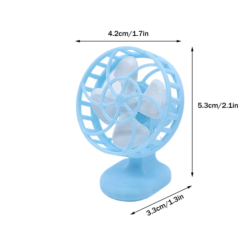 Mini Electric Fan Model Dollhouse Furniture Decoration Dolls House Living Scene Decor Accessories 1/12 Dollhouse Simulation