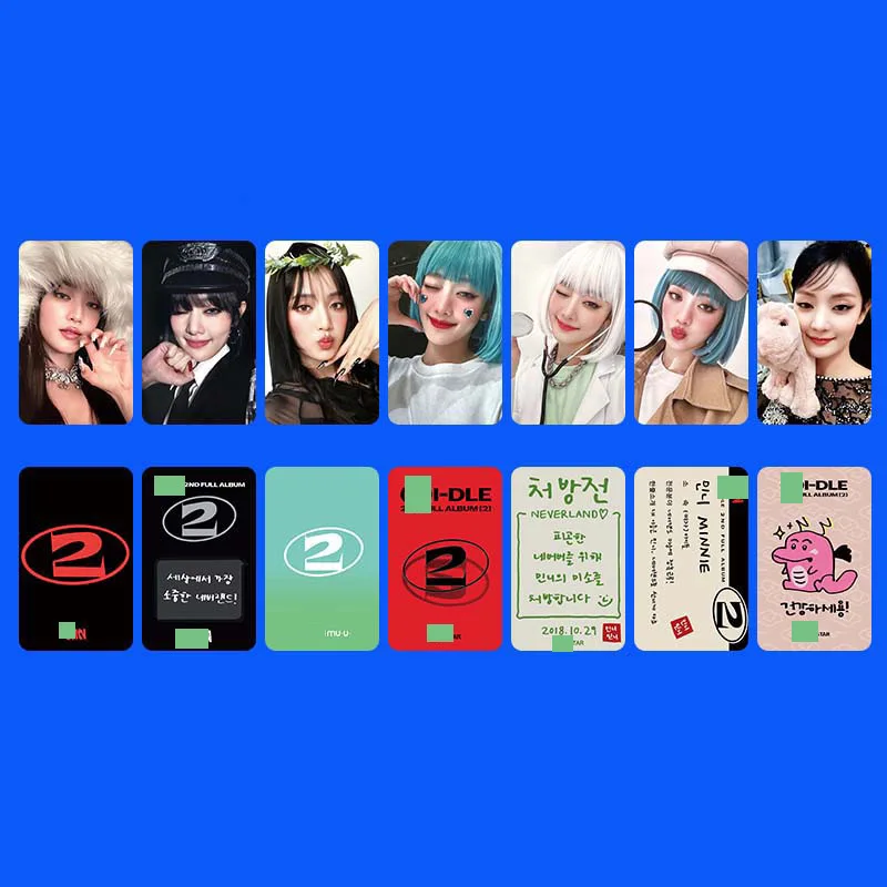 Kpop Idol GIDLE Lomo Cards Photocards 2ND Photo Card Postcard for Fans Collection