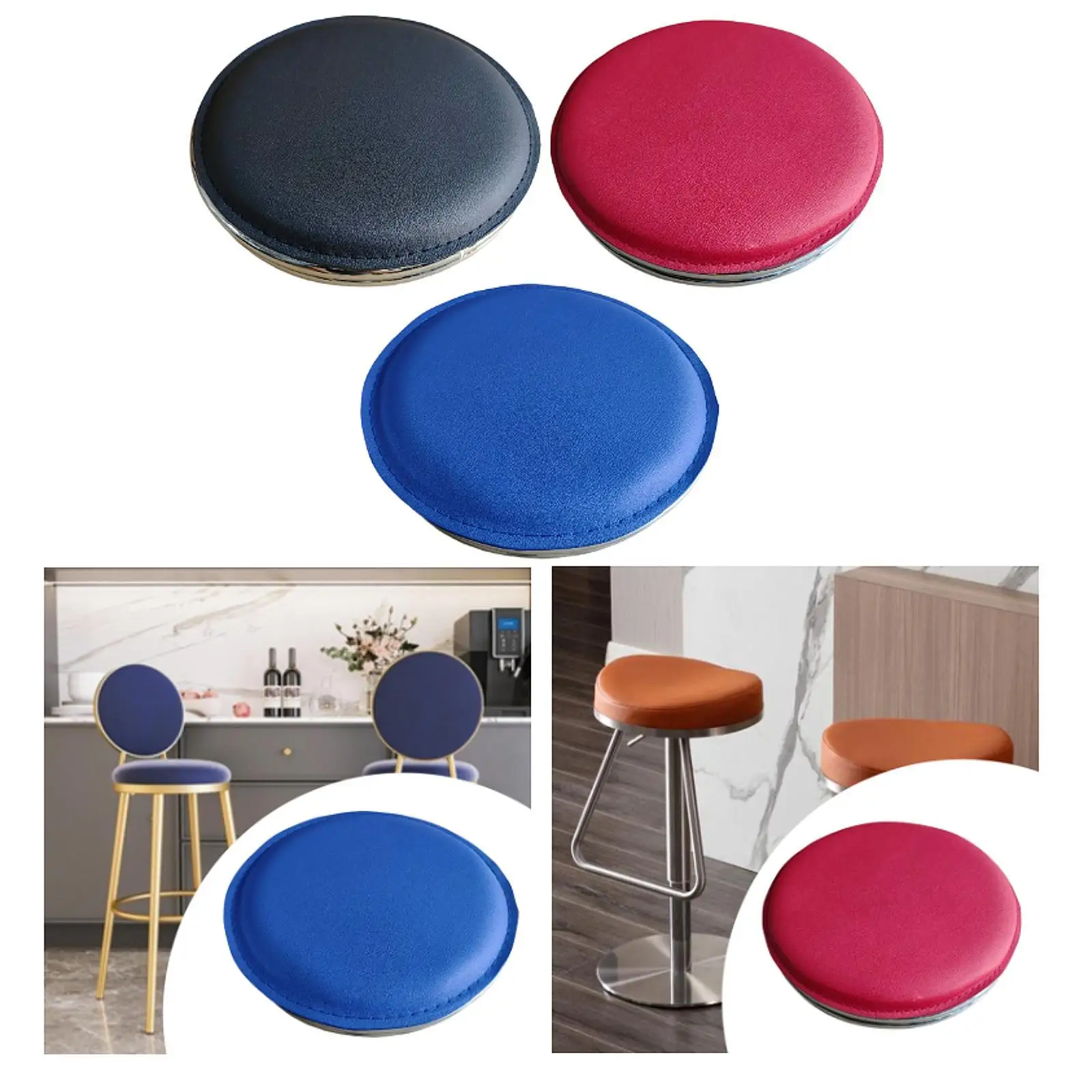 Coussin de siège ergonomique en cuir PU pour tabouret de bar, coussin de remplacement, imperméable et rapide, pour SPA, salon de beauté