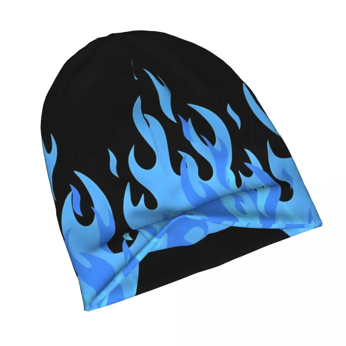 Bonnet Hats Men Women's Thin Hat Blue Flames Autumn Spring Warm Cap Hip Hop Skullies Beanies Caps